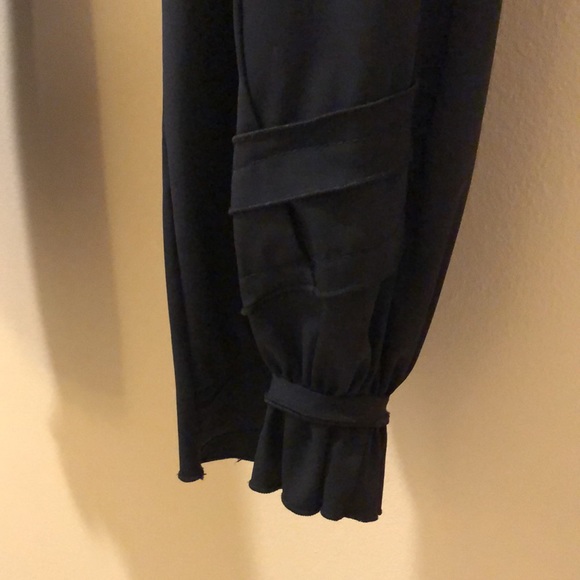 Lior Paris Ruffle hem Flattering Stretch wide Tufted ankle pants - Picture 3 of 10